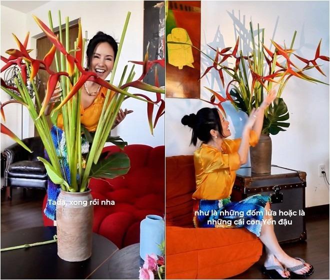 Phong cách cắm hoa độc đáo của Diva Hồng Nhung