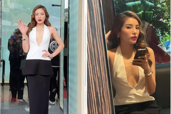 Kỳ Duyên mặc váy xẻ cổ sâu không lo sự cố, khoe dáng thắt đáy lưng ong-10