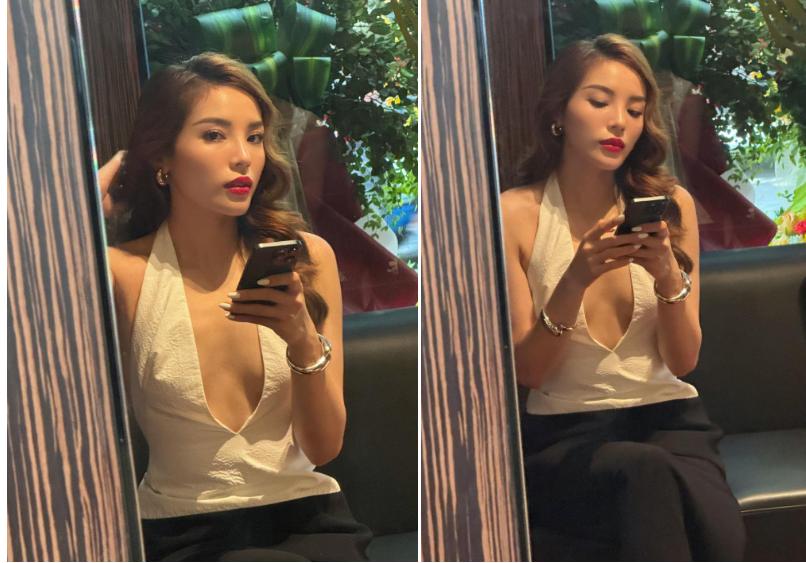 Cách để Kỳ Duyên mặc áo xẻ sâu không xảy ra sự cố-2