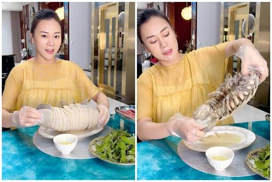 Cận kề ngày đi đẻ, Phương Oanh tẩm bổ ăn 'đặc sản lạ', nhà giàu cũng khó mua