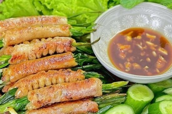 Khấu đuôi nướng nhồi hành nướng, món nhậu ngon miễn chê