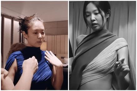 Jennie vất vả vì Met Gala lắm đấy: Mặt mộc tóc rối đi fitting, bơ phờ ăn vội cơm cuộn sau hậu trường