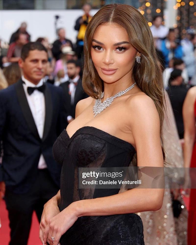 Hoa hậu Hoàn vũ gây chú ý với váy lạ mắt trên thảm đỏ Cannes-9