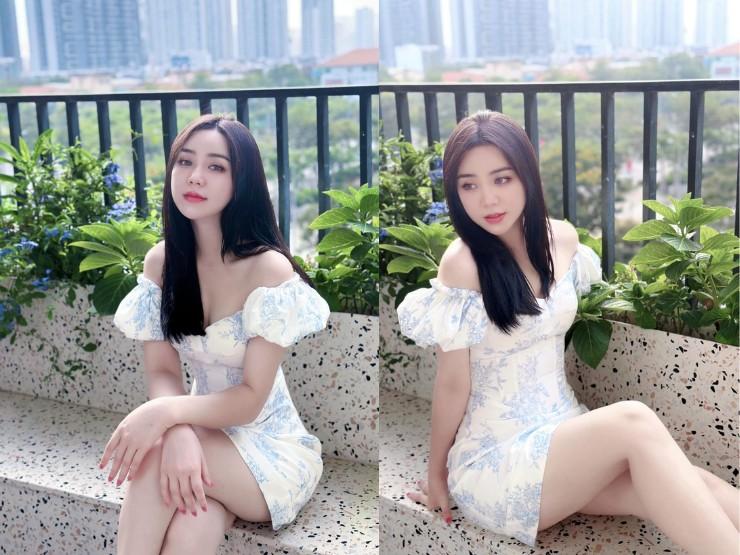 Học Quỳnh Kool, Trâm Anh phối váy xẻ cổ, khoe lưng đi biển-13