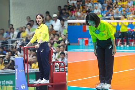 Dung mạo xinh đẹp nữ trọng tài Thái Lan thu hút sự chú ý tại giải bóng chuyền quốc tế cúp VTV9 - Bình Điền 2024