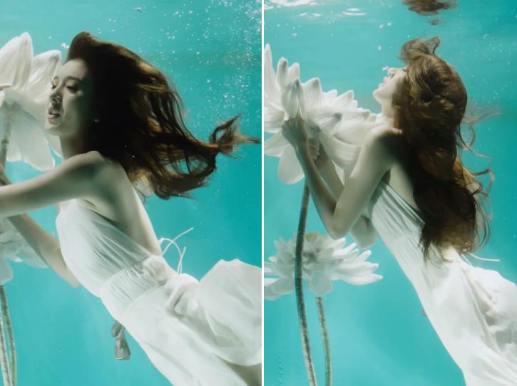 Vợ kém 17 tuổi của Hồ Quang Hiếu đẹp mặn mà chụp ảnh dưới nước-3