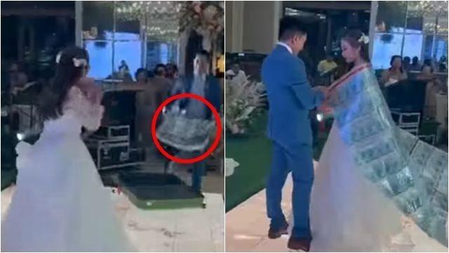 Chú rể chơi lớn, chi hơn 400 triệu đồng làm áo choàng cho cô dâu-1