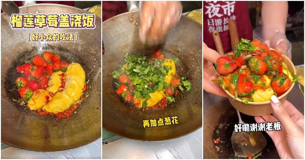 Hàng rong bán món sầu riêng, dâu tây xào tỏi ớt gây tranh cãi-1