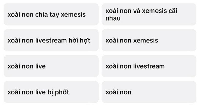 Từ khóa Xemesis unfollow Xoài Non bất ngờ leo top, thực hư phía sau?-1