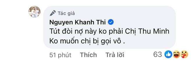 Thu Minh và Thủy Tiên đều không phải chị ca sĩ trong câu chuyện đòi nợ 80 triệu của Khánh Thi-5