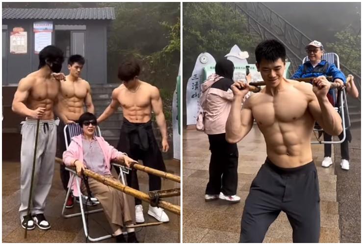 Dàn trai 6 múi trẻ măng giúp các quý bà chữa lành trên núi gây bão MXH-1