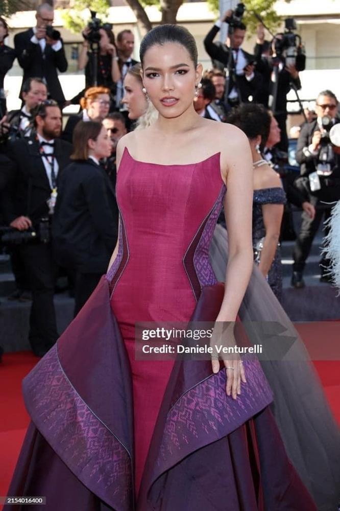 Hoa hậu Hoàn vũ diện váy lưới xuyên thấu ở Cannes-7