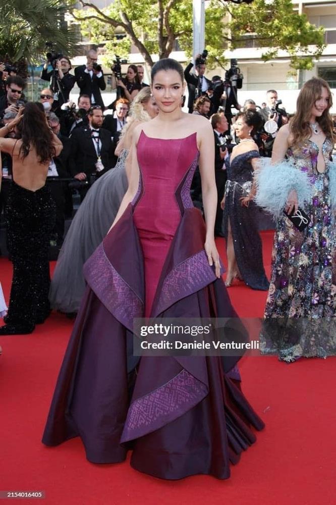 Hoa hậu Hoàn vũ diện váy lưới xuyên thấu ở Cannes-8