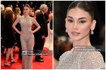 Hoa hậu Hoàn vũ diện váy lưới xuyên thấu ở Cannes