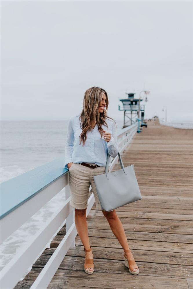 Các kiểu quần shorts đẹp và thanh lịch cho chị em U40-3