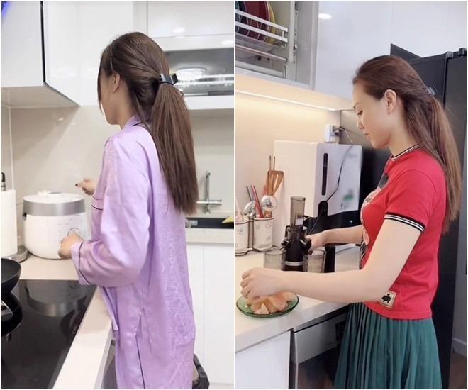 Vợ NSND Công Lý khoe bếp mới, thực hành món ăn lấy lại sức khỏe cho chồng-4