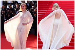 Elle Fanning diện đầm hở bạo khoe lưng trần trên thảm đỏ bế mạc LHP Cannes