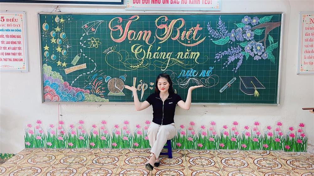 Giáo viên khoe tài trang trí bảng đẹp như tranh vẽ gây bão mạng-5