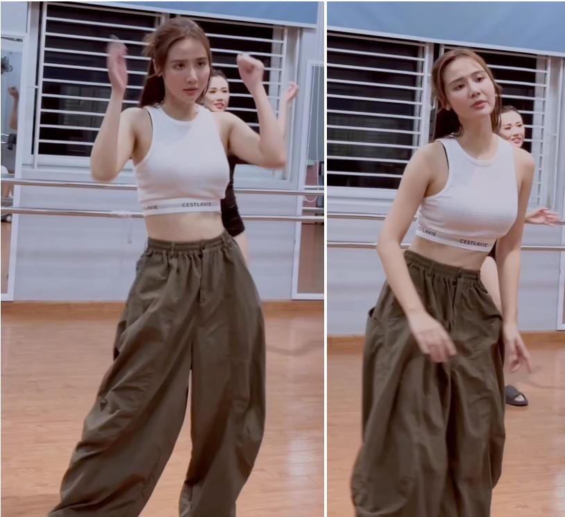 Huyền Lizzie gợi ý phối trang phục với áo ôm đơn giản, tôn hình thể đẹp-3