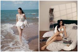 Hiếm hoi diện bikini, 'người tình màn ảnh' mới của Việt Anh diện thế nào khi đi biển?
