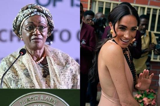 Đệ nhất phu nhân Nigeria chỉ trích Meghan Markle mặc hở