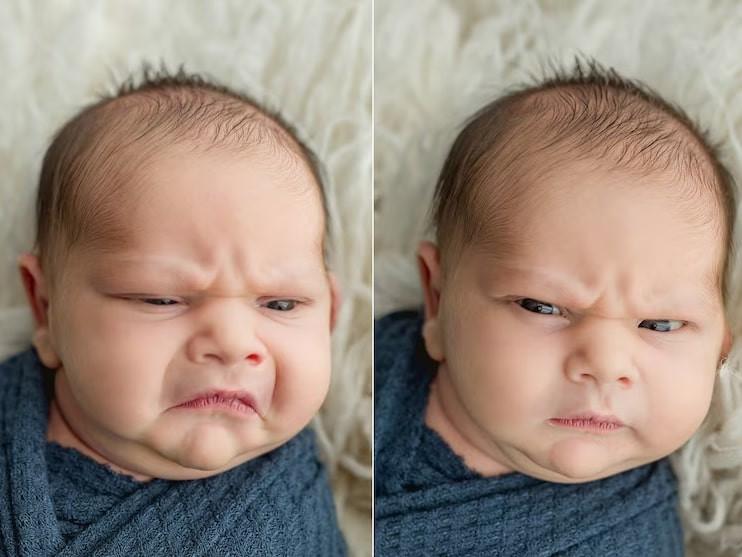 Bé trai sơ sinh bất ngờ nổi tiếng vì biểu cảm khuôn mặt quá dễ thương-1