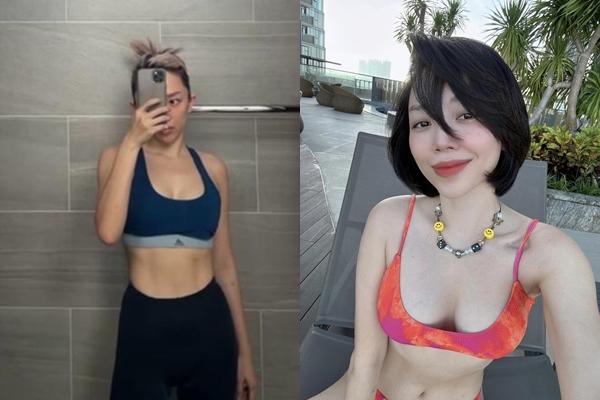 Cưới đại gia ngầm showbiz, ca sĩ Tóc Tiên chăm diện bikini siêu nhỏ, khoe dáng nuột tuổi U40-4