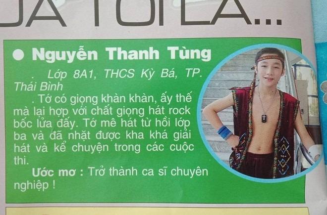 Sơn Tùng bị đào mộ ảnh ngày bé: Tự nhận hợp hát... nhạc rock, ước mơ thuở nhỏ gây chú ý!-1