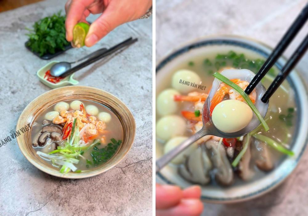 Cách làm bánh canh từ phồng tôm, cơm nguội, bánh tráng của ông bố 8x-1