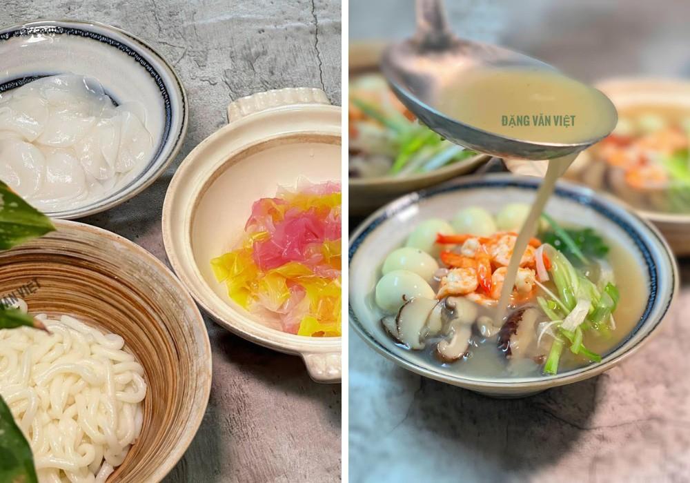 Cách làm bánh canh từ phồng tôm, cơm nguội, bánh tráng của ông bố 8x-6
