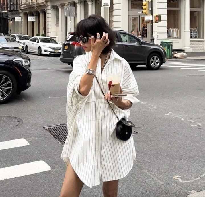 Cách đơn giản biến chiếc áo sơ mi thanh lịch trở nên quyến rũ-3