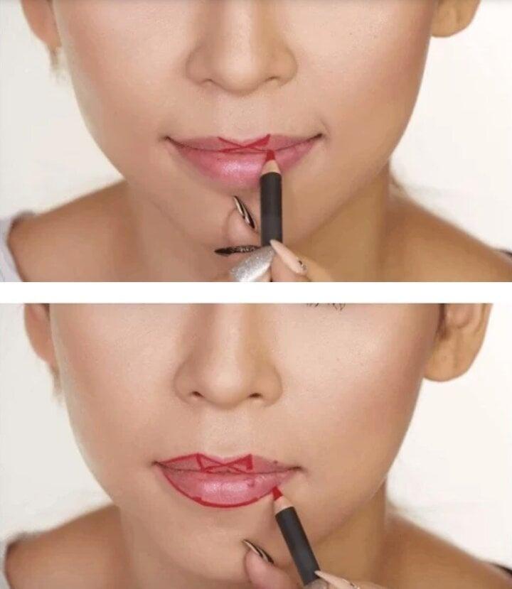 Mẹo thoa son căng mọng không cần tiêm filler-3