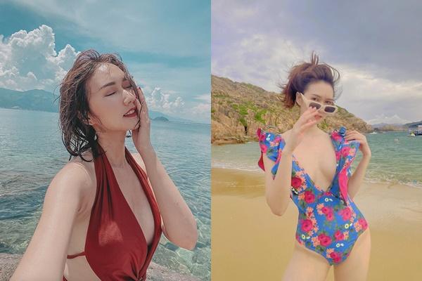 Diễn viên Hương Giang khoe dáng chuẩn bên bể bơi, thông báo tin vui-11