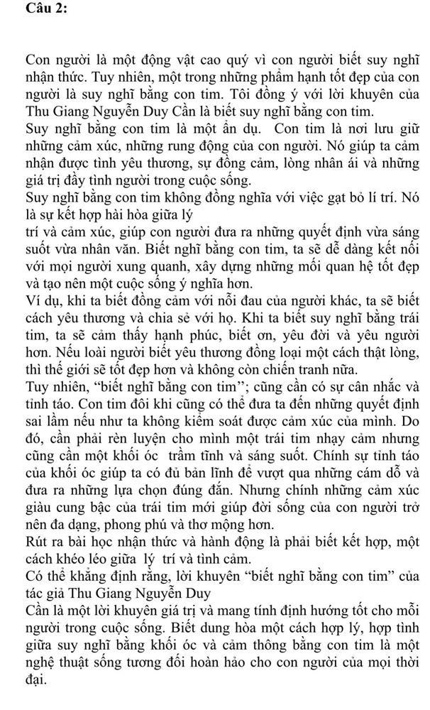 Đáp án gợi ý môn Ngữ văn thi vào lớp 10 TPHCM năm 2024-2