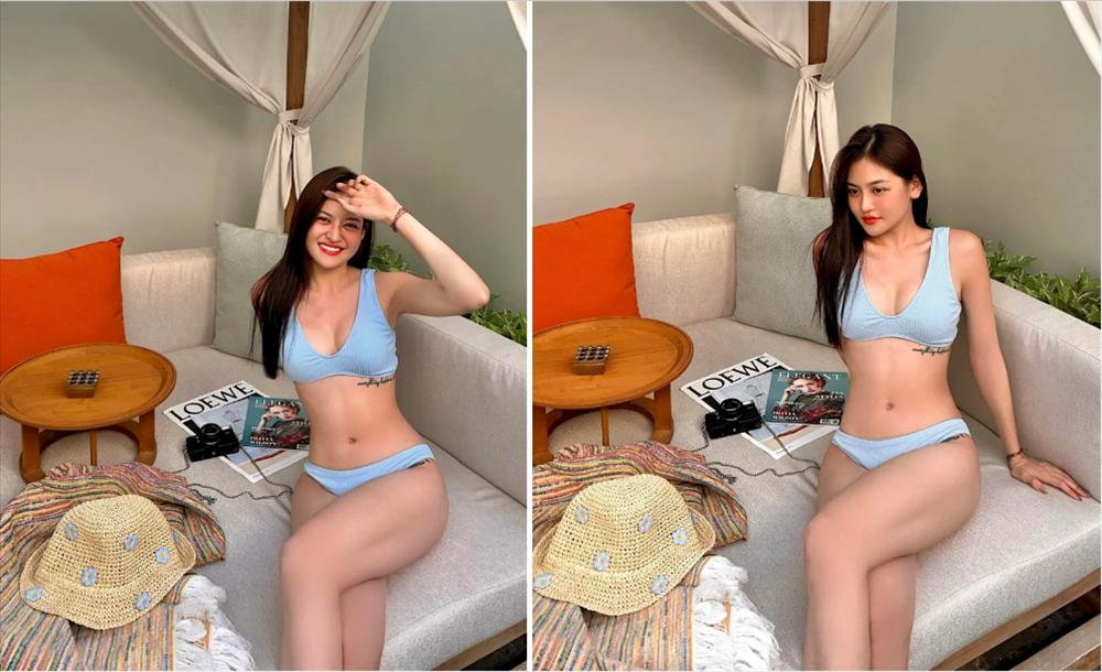 Thùy Anh khoe loạt ảnh bikini, độ nóng bỏng khác xa trong phim