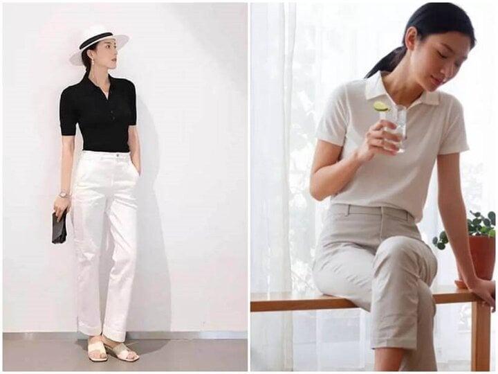 Cách mặc áo polo thời trang, trẻ trung cho nữ trong ngày hè-1