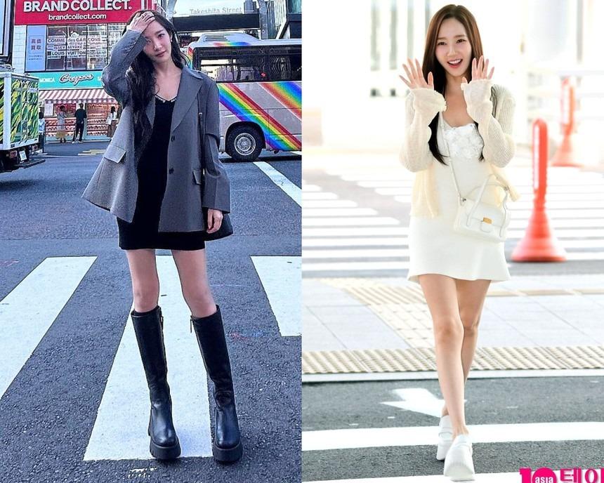 Tham khảo Park Min Young những set váy ngắn trẻ trung cho tuổi U40-2