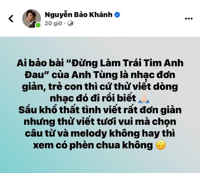 K-ICM đăng status đáp trả lời chê bai bài mới của Sơn Tùng: Thử viết xem có phèn chua không-3