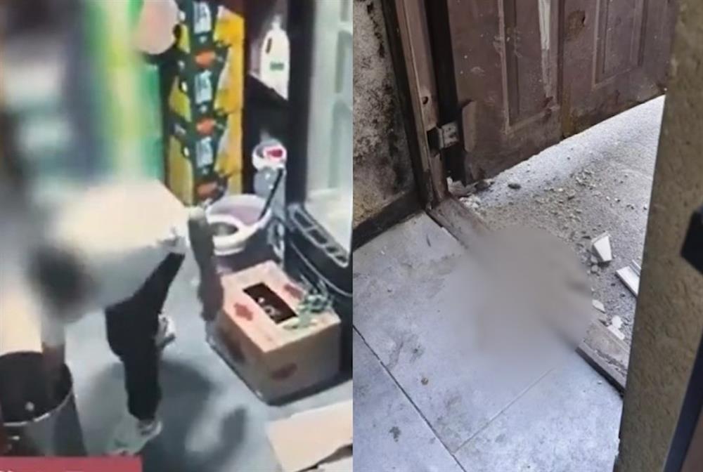 Nam thanh niên đi vệ sinh trộm rồi rửa tay trong nồi canh của nhà hàng-1