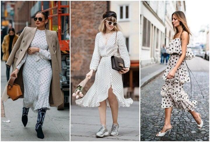 Kết hợp linh hoạt để có vẻ đẹp cổ điển với họa tiết chấm bi-2