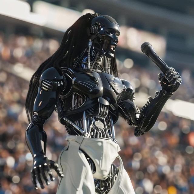 Ca sĩ robot biểu diễn khiến khán giả khiếp sợ-1