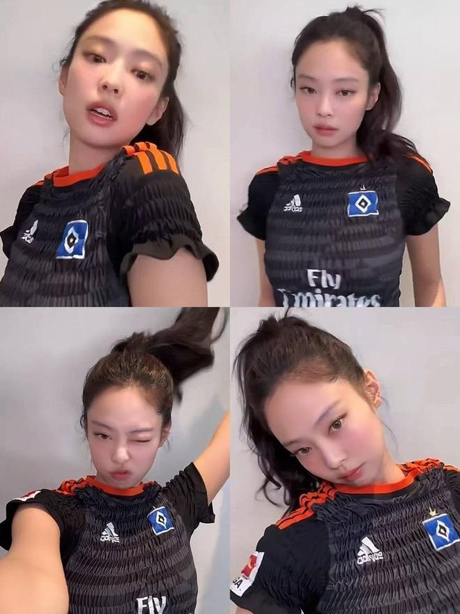 Jennie đăng video đầu tiên lên TikTok: Khoe visual cực xinh trong chiếc áo của 1 CLB bóng đá-3