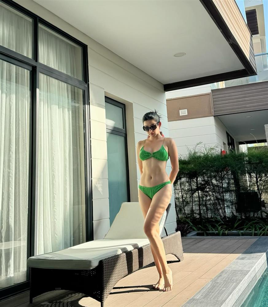 Huyền My hiếm hoi diện bikini, lộ bí quyết giữ dáng sau 10 năm làm Á hậu-2