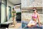 Huyền My hiếm hoi diện bikini, lộ bí quyết giữ dáng sau 10 năm làm Á hậu