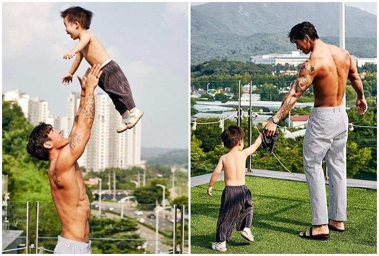 Ông bố nóng bỏng nhất xứ kim chi là một quái vật thể hình-4