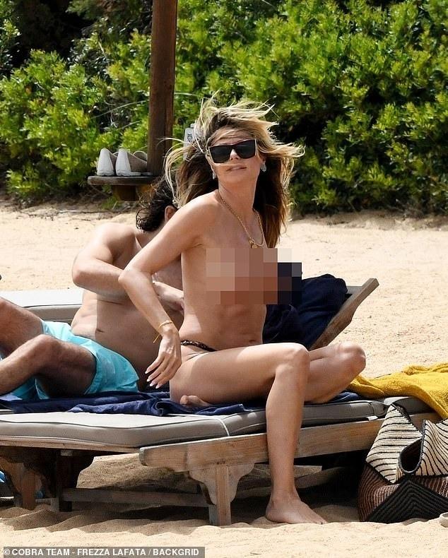 Heidi Klum cởi bikini để tắm nắng gây tranh cãi-6