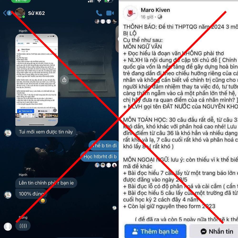 Bộ Công an xác minh đối tượng đăng tin sai sự thật lộ đề thi tốt nghiệp THPT 2024-1