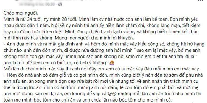 Bạn trai keo kiệt đếm từng miếng nem trên đĩa, cô gái hỏi dân mạng có nên bỏ-1