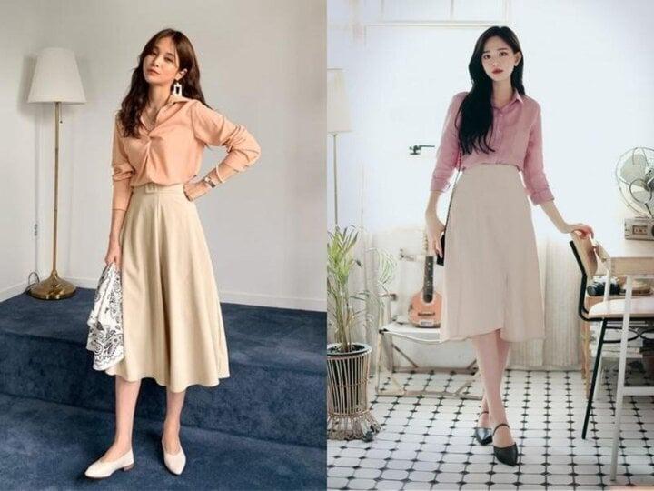 Bật mí các cách phối đồ với chân váy chữ A chuẩn đẹp-3