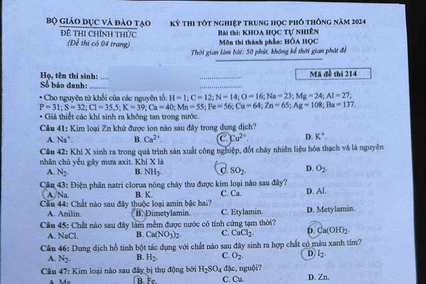 Một mã đề thi toán THPT Quốc gia tại Đắk Lắk bị lỗi nghiêm trọng?-2